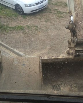 Tradie Takes Unexpected Ride in Excavator After Mate Drives Off