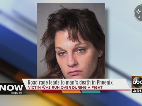 Woman behind bars after running over man in Phoenix