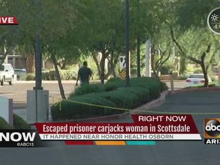 Prisoner escapes hospital, carjacks woman’s car in Scottsdale