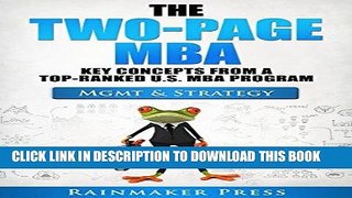 [Read] Ebook The Two-Page MBA: Management   Strategy New Version