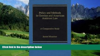 Books to Read  Policy and Methods in German and American Antitrust Law: A Comparative Study  Full