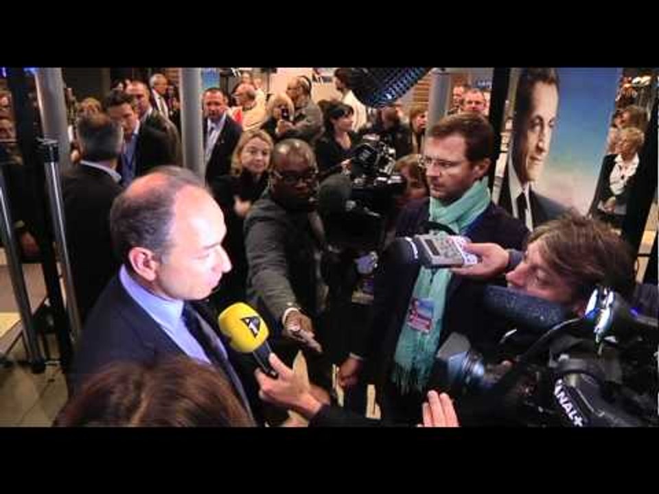 Soirée électorale à La Mutualité : Jean-François Copé répond aux questions de Canal Plus