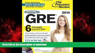 READ THE NEW BOOK Cracking the GRE with 6 Practice Tests   DVD, 2014 Edition (Graduate School Test