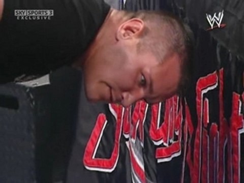 Orton rko's Cena on a chair at Saturday Nights Main Event