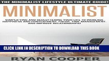 Best Seller Minimalist: The Minimalist Lifestyle Ultimate Guide! - Simplifying And Decluttering