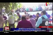 Chorrillos: vecinos se enfrentan a serenos tras obras realizadas por municipio de Surco