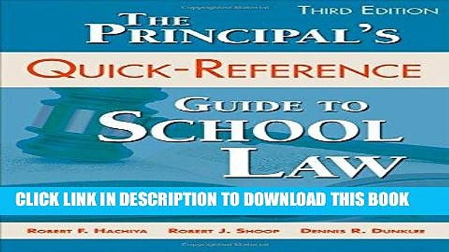 [PDF] The Principal s Quick-Reference Guide to School Law: Reducing Liability, Litigation, and