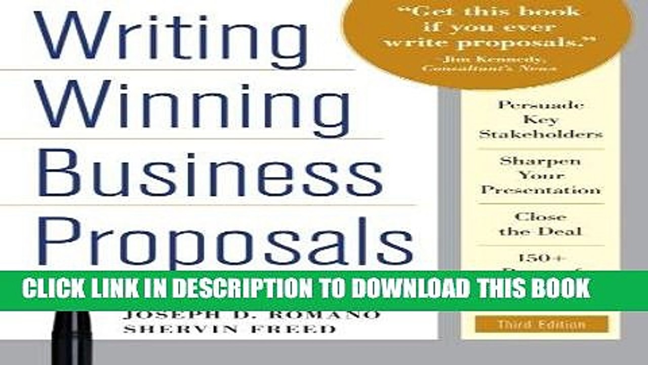 [PDF] Writing Winning Business Proposals, Third Edition Full Online
