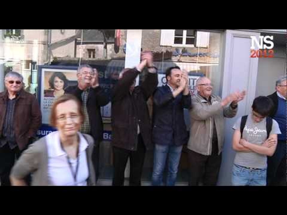 Nicolas Sarkozy rend visite aux commerçants de Guérande