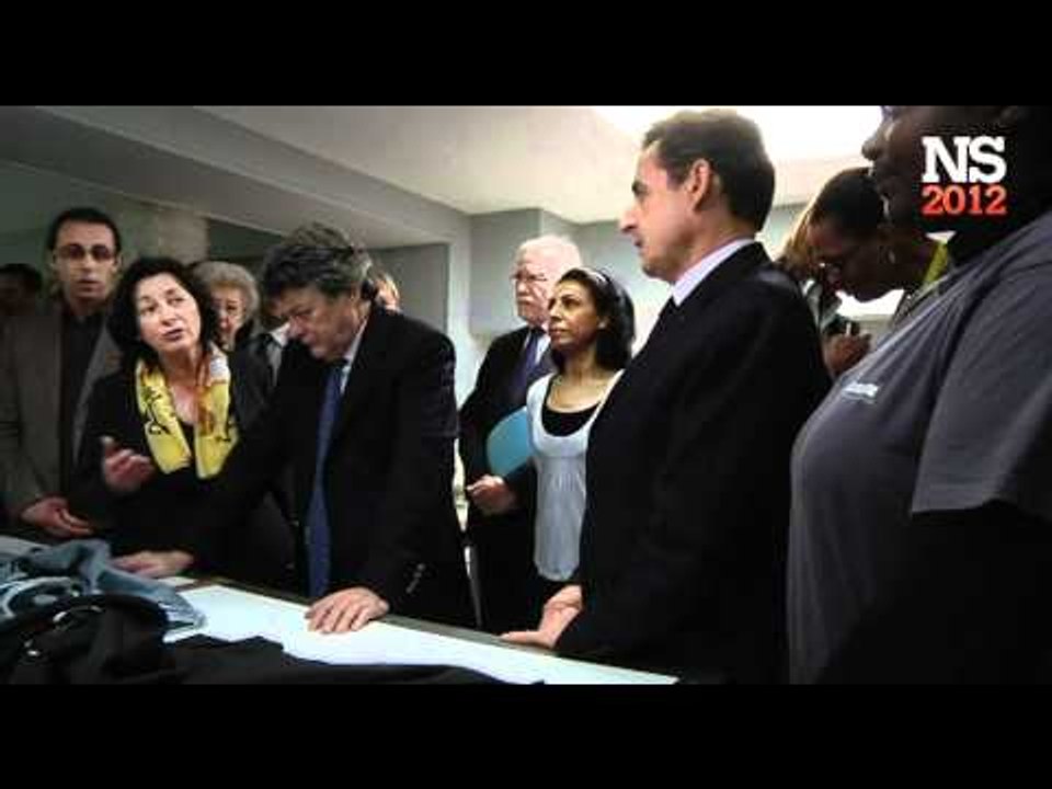 Nicolas Sarkozy découvre le chantier d'insertion de l'association la "Pose"