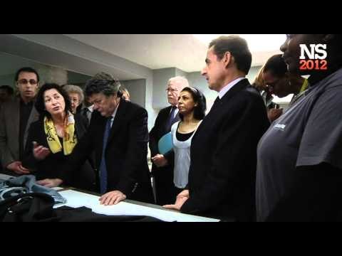 Nicolas Sarkozy découvre le chantier d'insertion de l'association la Pose