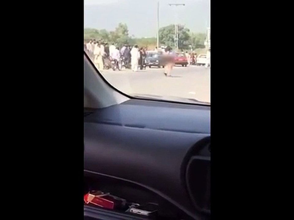 A Woman Doing Protest In Islamabad Without Clot-hes