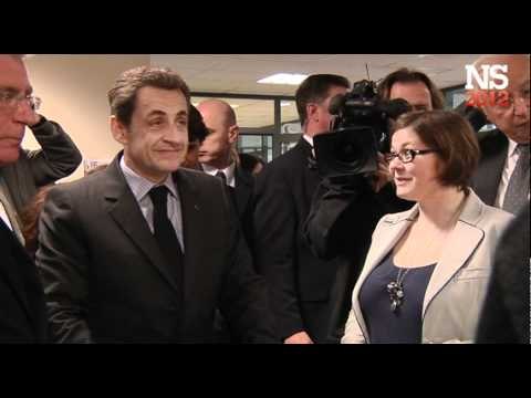 Nicolas Sarkozy en visite à la Maison de l'Emploi de Vitré (Ille-et-Vilaine)