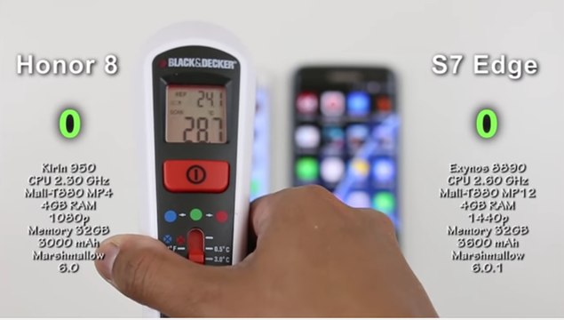 Huawei Honor 8 vs Samsung Galaxy S7 Edge - Speed Battery Multitasking Heat Test Comparison Review!