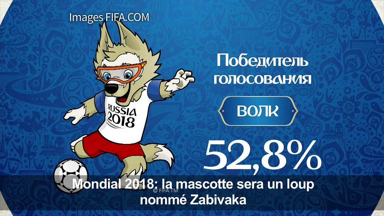 Mondial-2018: la mascotte sera un loup nommé Zabivaka