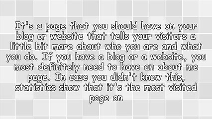 Why You Should Have An About Me Page