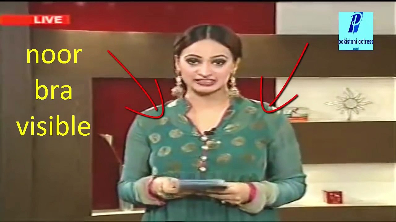 pakistani actress noor bra visible in morning show