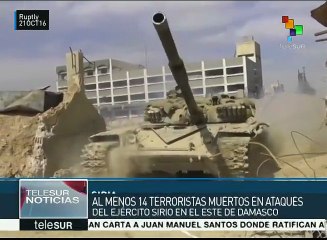 Télécharger la video: Ataques del ejército sirio dejan 14 terroristas muertos en Damasco