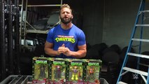 TMNT WWE Ninja Superstars Leonardo as John Cena action figure unboxing with Zack Ryder