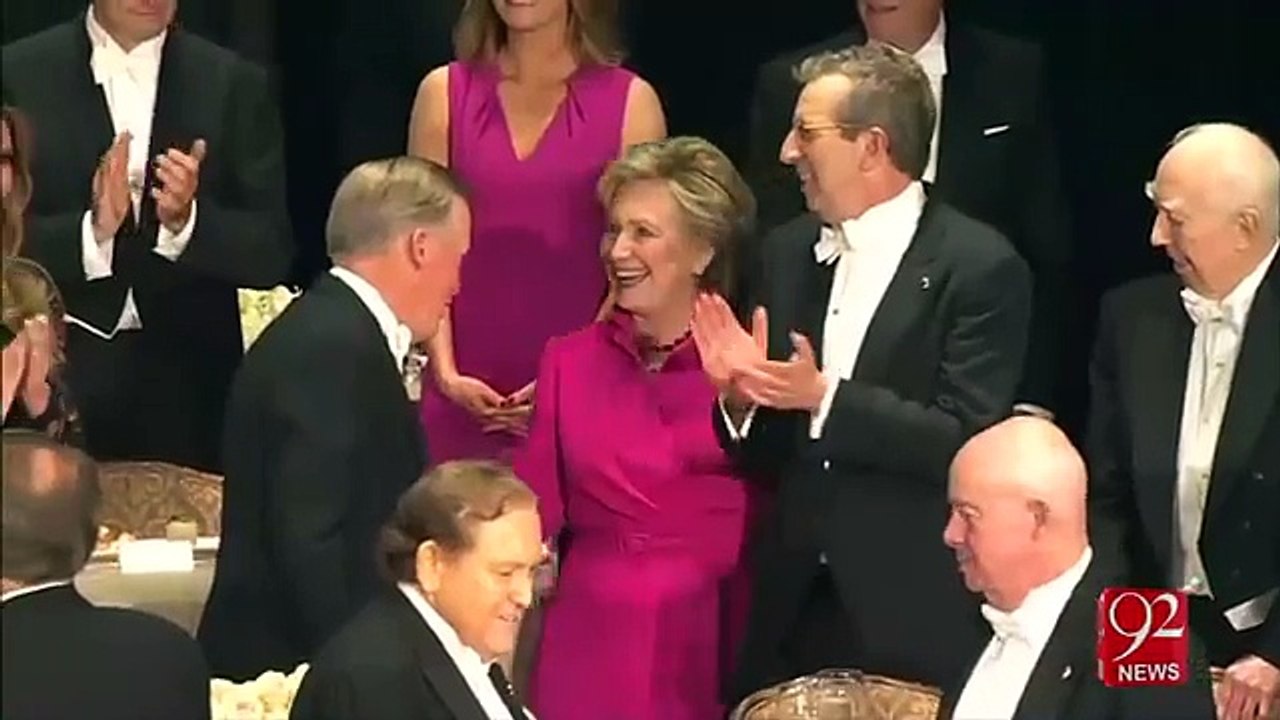 Hillary and Trump on a charity dinner