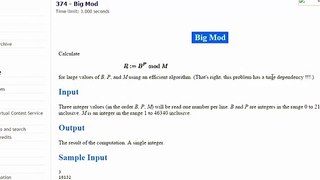 UVA 374 BigMod - Problem solve