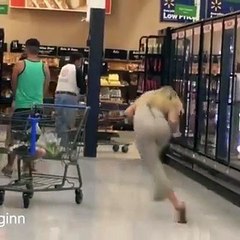 Girls Falls In Public In Funny Way