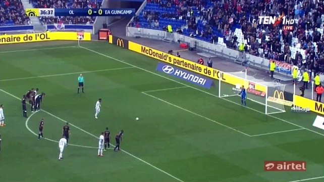 Alexandre Lacazette Penalty Goal HD - Olympique Lyonnais 1-0 Guingamp - 22.10.2016 HD
