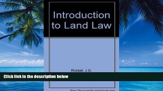 Big Deals  Introduction to Land Law  Best Seller Books Most Wanted