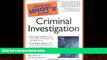 Big Deals  The Complete Idiot s Guide to Criminal Investigation  Full Ebooks Best Seller