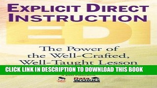 [Ebook] Explicit Direct Instruction (EDI): The Power of the Well-Crafted, Well-Taught Lesson