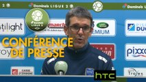 Conférence de presse ESTAC Troyes - FBBP 01 (1-0) : Jean-Louis GARCIA (ESTAC) - Hervé DELLA MAGGIORE (BBP) - 2016/2017