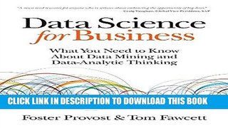 [Free Read] Data Science for Business: What You Need to Know about Data Mining and Data-Analytic