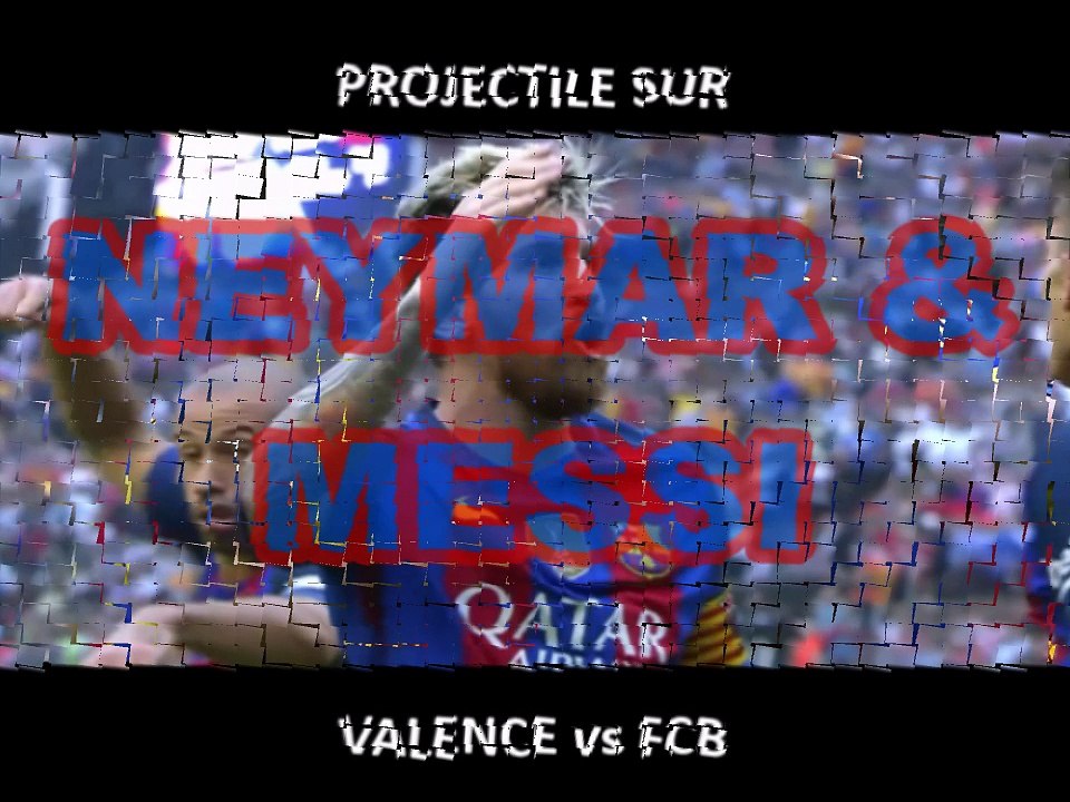 Valence vs FC Barcelone - JET de Projectile sur Messi et Neymar -