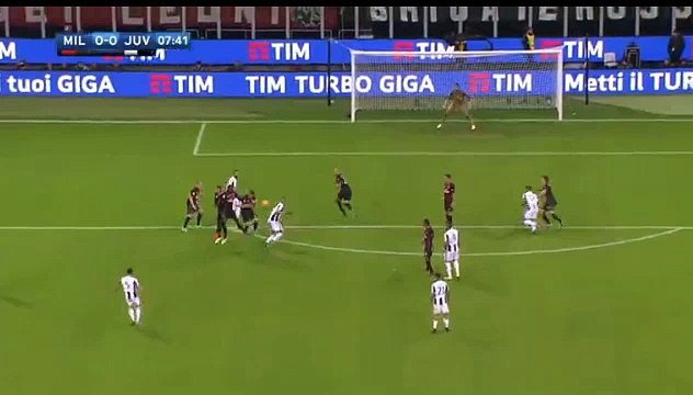 Miralem Pjanic amazing shot AC Milan 0 - 0 Juventus 22.10.2016