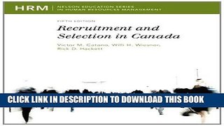 [Free Read] Recruitment and Selection in Canada Free Online