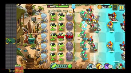 Plants Vs Zombies 2 - New Zombies Snorkel Zombies, Mermaid Imp, Beach World Day 5 - 6 - Gameplay