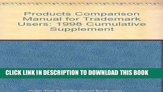 [PDF] Products Comparison Manual for Trademark Users: 1998 Cumulative Supplement Popular Colection