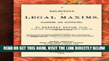 [PDF] FREE A Selection of Legal Maxims [Read] Online