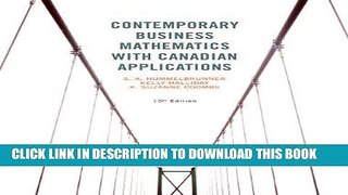 [Free Read] Contemporary Business Mathematics with Canadian Applications (10th Edition) Free