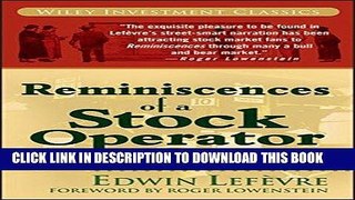 [Free Read] Reminiscences of a Stock Operator Full Online