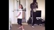 Kızıyla Birlikte Pek Güzel Dans Ederken Kızı Twerk Yapınca Kovalayan Baba