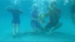 4 Month Twin Babies Enjoy Underwater Diving