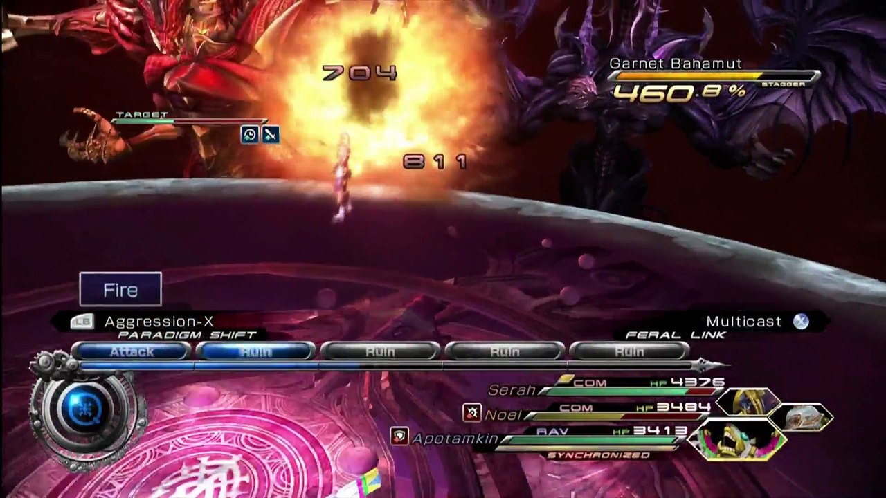 FFXIII-2 [HD] WALKTHROUGH PART 64 - FINAL BOSS BATTLES (3 OF 3) JET, GARNET & AMBER BAHAMUT [5 STARS]