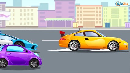 Полицейская машина и Гоночные Машинки Новые мультики Развивающие мультфильмы