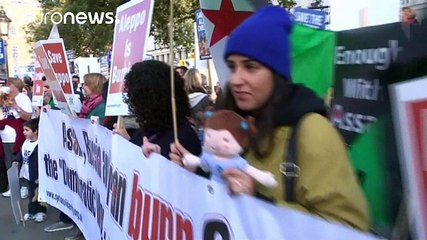 'Save the Aleppo children' - protesters call for British government action