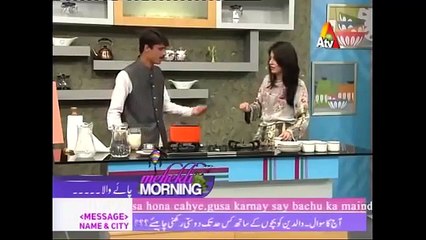 Famous Chai Wala making Chai (tea) with sundas khan in Live Show Mehakti Morning ATV