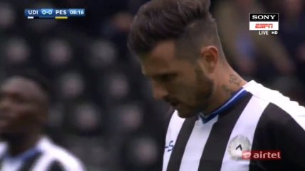 Cyril Théréau Penalty Goal HD - Udinese 1-0 Pescara - 23.10.2016