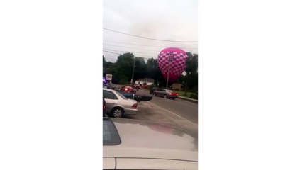 Hot Air Balloon Crashes Into Power Lines
