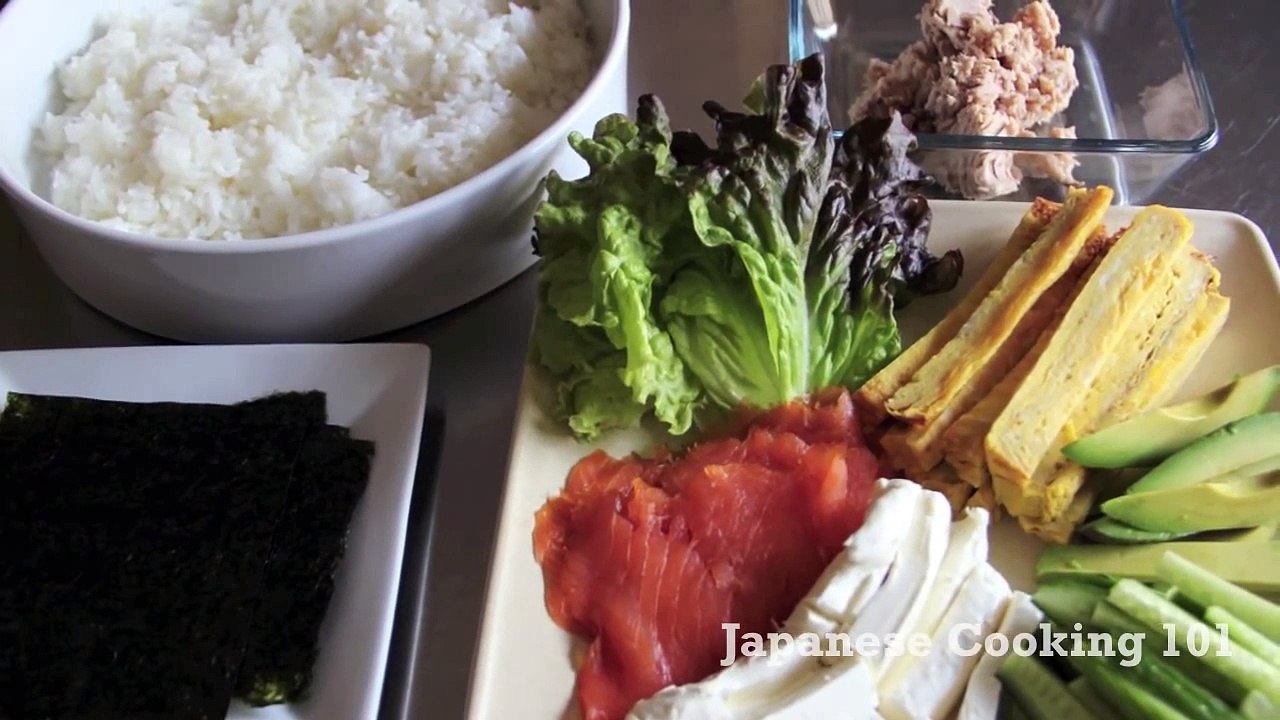 Hand Roll Sushi Recipe - Japanese Cooking 101 [720p]