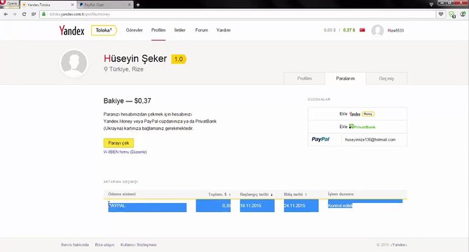 Yandex Toloka Paypal Para Çekme (ÖDEME KANITLI)